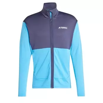 Флисовая куртка ADIDAS TERREX Athletic Fleece Jacket, цвет blue/marine blue/aqua