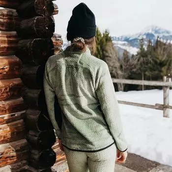 Флисовая куртка AK Baker Hi-Loft с молнией 1/4 женская Burton, цвет Hedge Green