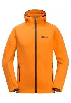 Флисовая куртка ALPGRAT HOODED FZ M Jack Wolfskin, оранжевый