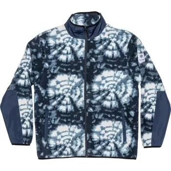 Флисовая куртка Autumn Solstice с молнией во всю длину, shibori tie dye