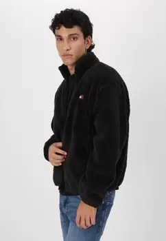 Флисовая куртка BADGE FLUFFY Tommy Jeans, черный