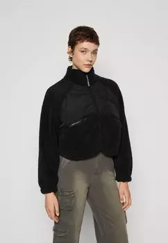 Флисовая куртка BDG Urban Outfitters BOXY ZIP, черный