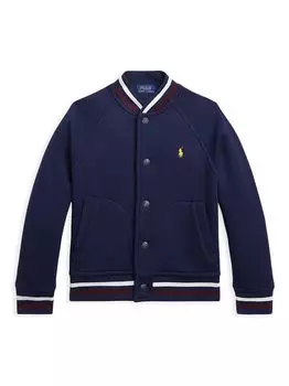 Флисовая куртка-бомбер для маленьких мальчиков и мальчиков Polo Ralph Lauren, нави