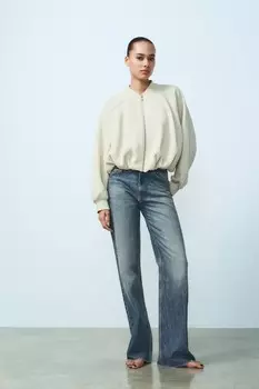 Флисовая куртка-бомбер ZARA, лед