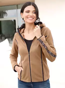 Флисовая куртка Classic Basics, цвет Camel-Schwarz