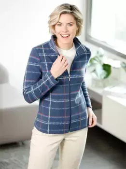 Флисовая куртка Classic Basics, цвет Rauchblau-Sand-Kariert