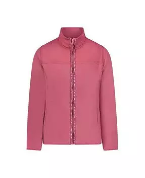 Флисовая куртка для девочек на молнии с высоким воротником, для малышей DKNY, розовый