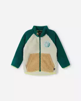 Флисовая куртка для малышей Муми-тролль Крамго Reima, цвет Deeper Green