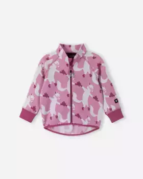Флисовая куртка для малышей Орнамент Reima, цвет Mauve Pink