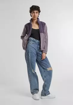 Флисовая куртка DOUBLE Urban Classics, фиолетовый