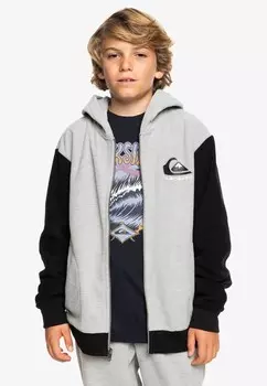 Флисовая куртка ESSENTIAL Quiksilver, крапчатый темно-серый