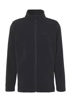 Флисовая куртка Флорсберг, воротник стойка, мужская Jack Wolfskin, черный