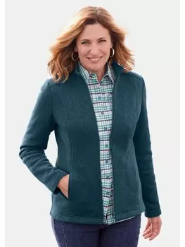 Флисовая куртка GOLDNER Strick-Fleecejacke, цвет petrol/melange