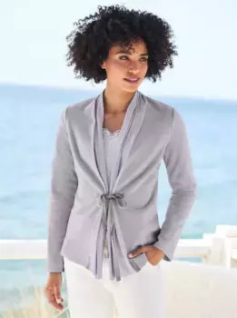 Флисовая куртка Heine, цвет Hellgrau-Meliert