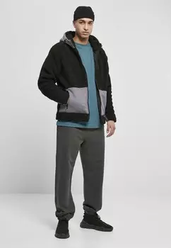 Флисовая куртка HERREN HOODED SHERPA Urban Classics, черный