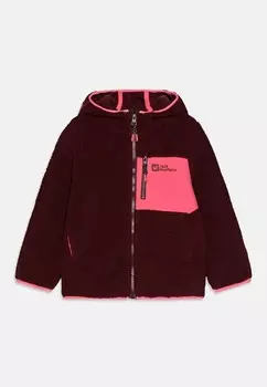 Флисовая куртка ICE CURL HOOD UNISEX Jack Wolfskin, цвет Berry