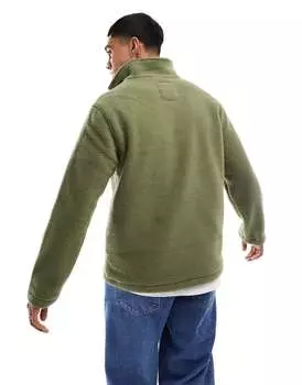 Флисовая куртка Jack & Jones на молнии 1/4 цвета хаки