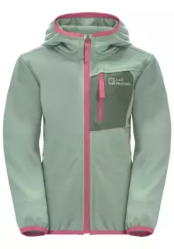 Флисовая куртка Jack Wolfskin "ACTIVE JACKET K", с капюшоном, зеленый