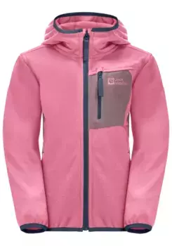Флисовая куртка Jack Wolfskin "ACTIVE JACKET K", с капюшоном, розовый