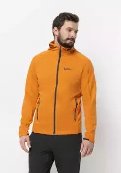 Флисовая куртка Jack Wolfskin "ALPGRAT HOODED FZ M", с капюшоном, цвет Dragon-Fire