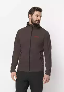 Флисовая куртка Jack Wolfskin "ALPGRAT HOODED FZ M", с капюшоном, цвет Red-Earth