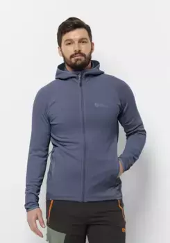 Флисовая куртка Jack Wolfskin "BAISELBERG HOODED FZ M", с капюшоном, цвет Evening-Sky