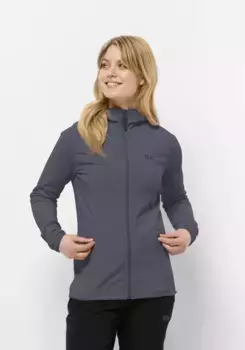 Флисовая куртка Jack Wolfskin "BAISELBERG HOODED FZ W", с капюшоном, цвет Dolphin