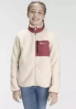 Флисовая куртка Jack Wolfskin "ICE CURL JACKET K", изготовлена из флиса 300, белый