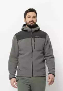 Флисовая куртка Jack Wolfskin "KAMMWEG PILE FZ M", с капюшоном, серый