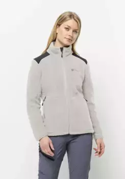 Флисовая куртка Jack Wolfskin "KAMMWEG PILE FZ W", цвет Dove