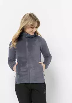 Флисовая куртка Jack Wolfskin "ROTWAND HOODED FZ W", с капюшоном, цвет Dolphin