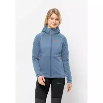 Флисовая куртка Jack Wolfskin с капюшоном "ALPGRAT PRO INS FZ W", с капюшоном, синий