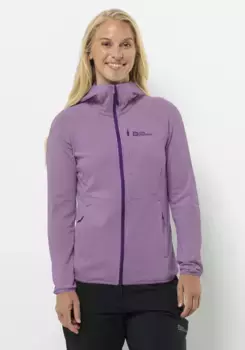 Флисовая куртка Jack Wolfskin с капюшоном "KOLBENBERG HOODED FZ W", с капюшоном, цвет Velvet