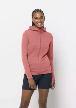 Флисовая куртка Jack Wolfskin с капюшоном "MODESTO HOODED JKT WOMEN", с капюшоном, цвет Faded-Rose