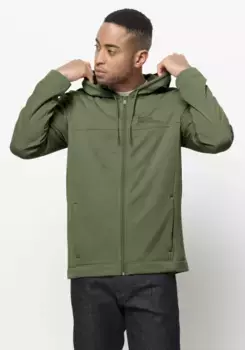 Флисовая куртка Jack Wolfskin "WALDSEE HOODED JKT M", с капюшоном, зеленый