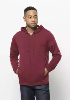 Флисовая куртка Jack Wolfskin "WALDSEE HOODED JKT M", с капюшоном, цвет Deep-Ruby