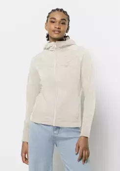 Флисовая куртка Jack Wolfskin "WALDSEE HOODED JKT W", с капюшоном, белый