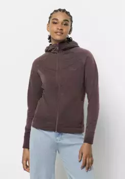 Флисовая куртка Jack Wolfskin "WALDSEE HOODED JKT W", с капюшоном, цвет Boysenberry