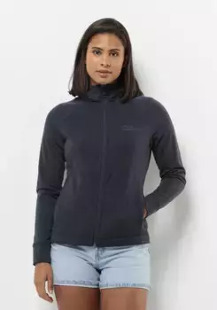 Флисовая куртка Jack Wolfskin "WALDSEE HOODED JKT W", с капюшоном, синий