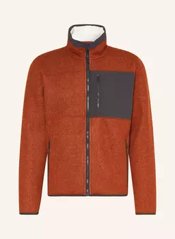 Флисовая куртка камин Jack Wolfskin, цвет DUNKELORANGE/DUNKELGRAU