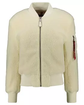 Флисовая куртка ма-1 тедди Alpha Industries, белый