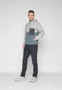 Флисовая куртка Microdini Hoody Patagonia, зелёный модерн/соленый серый