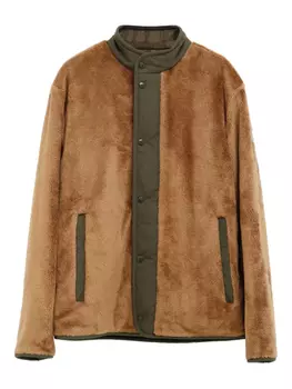 Флисовая куртка Moncler Rentignat на кнопках, коричневый