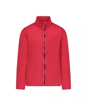Флисовая куртка на молнии для девочек с высоким воротником, детская DKNY