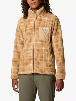 Флисовая куртка на молнии с принтом west bend Columbia, кэмел