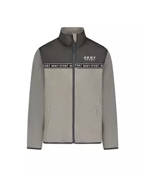 Флисовая куртка на молнии с высоким воротником для мальчика, детская DKNY
