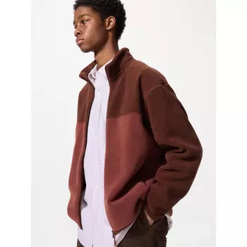 Флисовая куртка на молнии Uniqlo, 18 бордовый