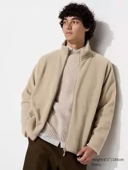 Флисовая куртка на молнии Uniqlo, цвет 32 бежевый