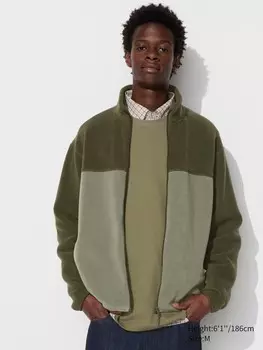 Флисовая куртка на молнии Uniqlo, 57 оливковый
