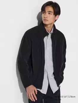 Флисовая куртка на полной молнии Uniqlo, черный